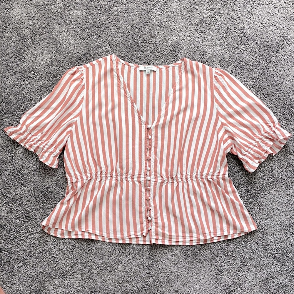 Madewell Striped Button-Down Top